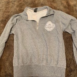 Muskoka bear wear gray sweatshirt